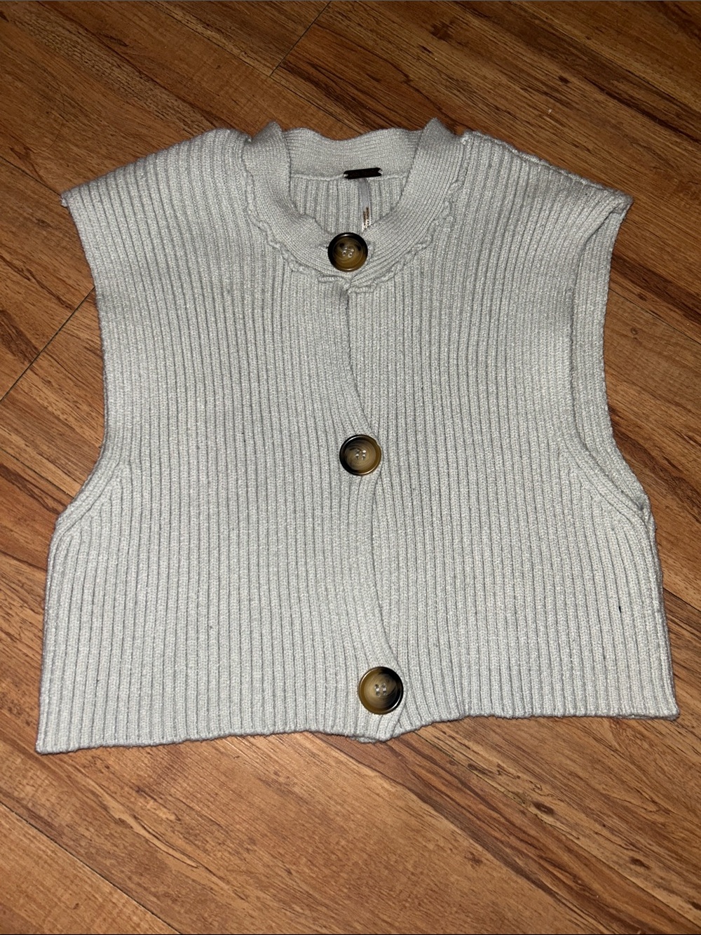 Free People Rib-Knit Micro Vest Top XS